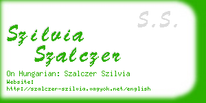 szilvia szalczer business card